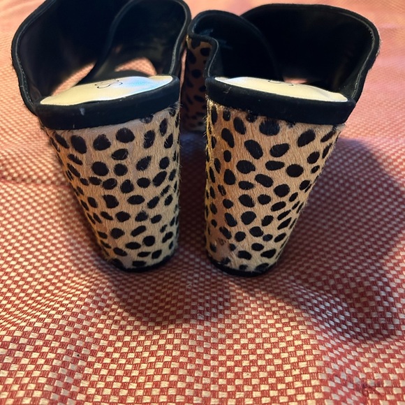 Society Leopard Print Calf Hair Sandals - Picture 3 of 6